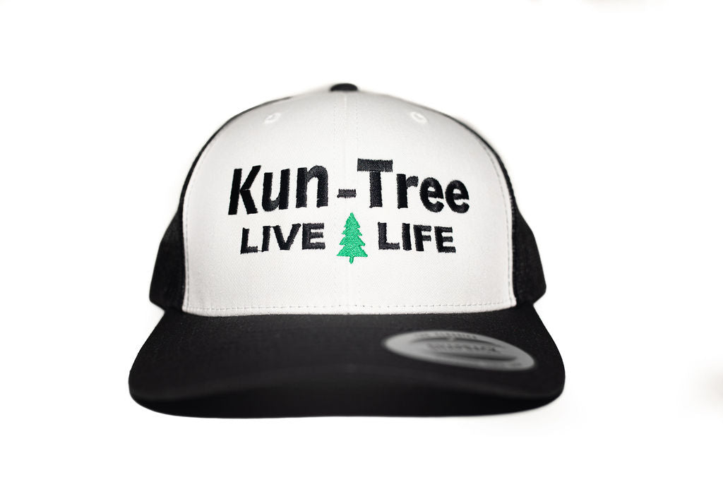White Live Life Black Mesh