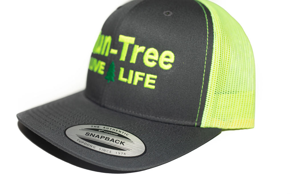 Charcoal Live Life Neon Green Mesh