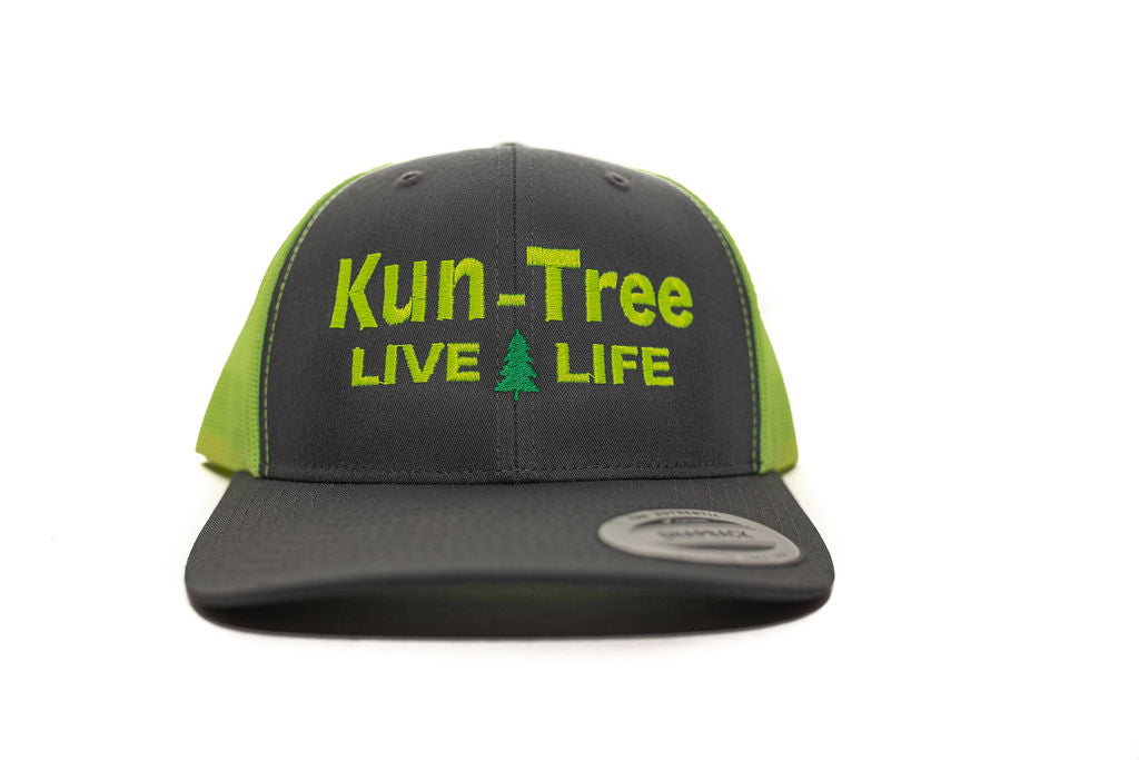 Charcoal Live Life Neon Green Mesh