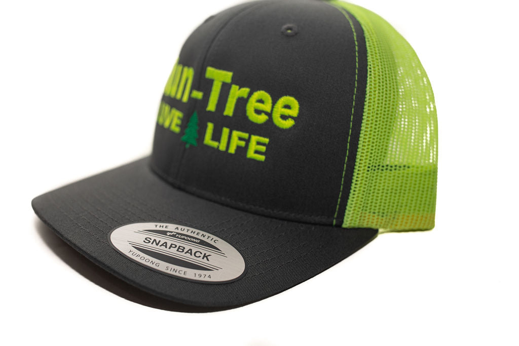 Charcoal Live Life Neon Green Mesh
