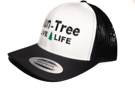 White Live Life Black Mesh