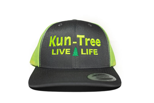 Charcoal Live Life Neon Green Mesh