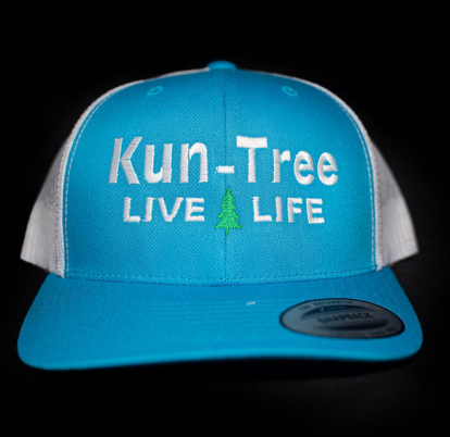 Blue Live Life White Mesh