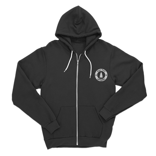 Kuntree logo apparel zip hoodie black