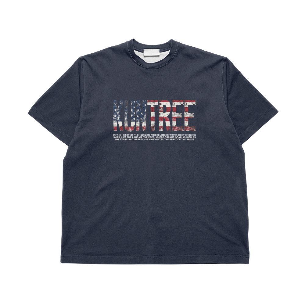 Kuntree Us flag Tee Navy
