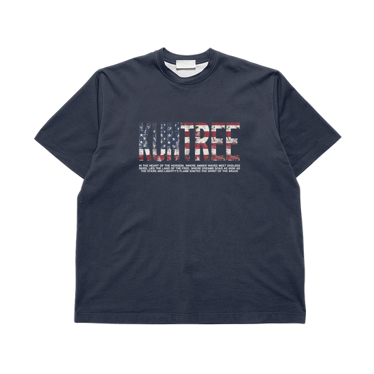 Kuntree Us flag Tee Navy